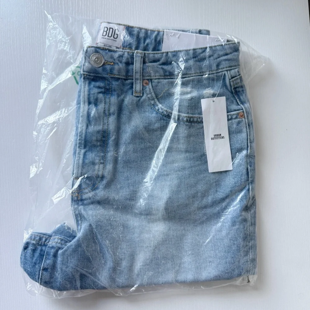 Urban Outfitters | BDG Raw Hem Long Inseam Denim Jean Shorts Blue New 31 Waist
